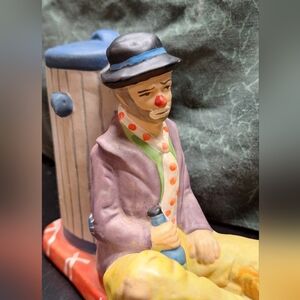 Flambo Emmitt Kelly Jr Signed Clown Figurine